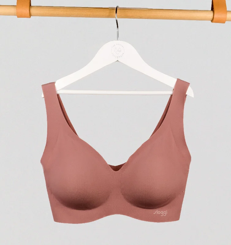 Soft invisible microfibre bralette [Rose Taupe]