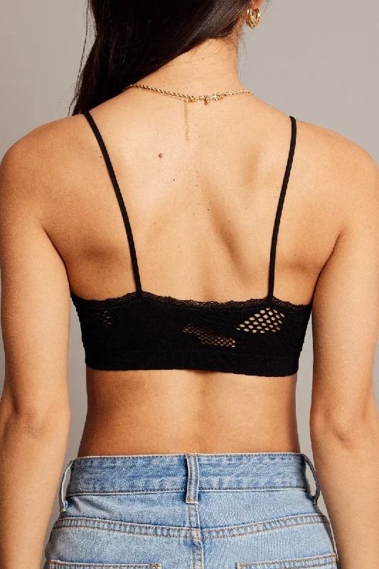 Black Lace Bralette Seamless