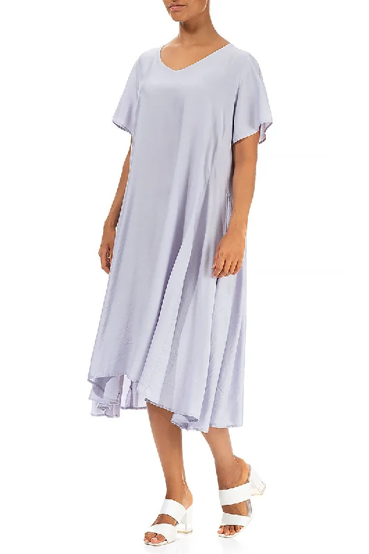 Flowy Lavender Silk Bamboo Dress