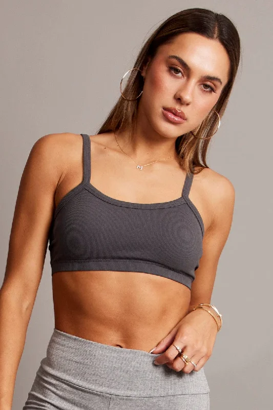 Grey Bralette Seamless