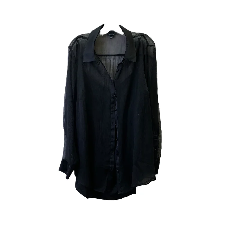 Black Blouse Long Sleeve By Torrid, Size: 2x