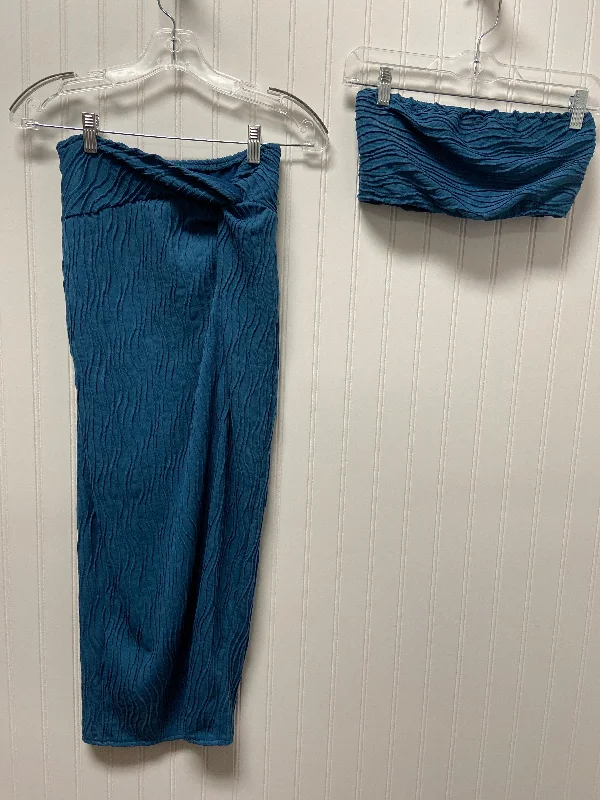 Blue Skirt Set 2pc Shein, Size S