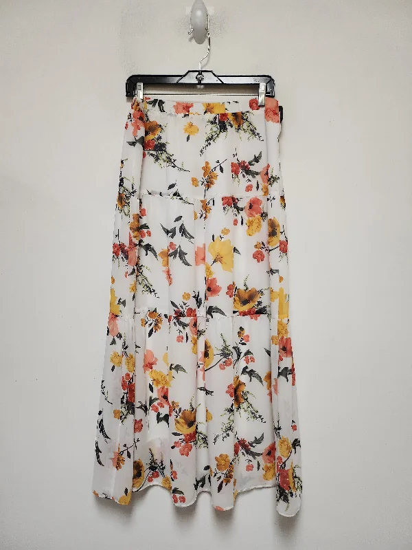 Floral Print Skirt Maxi Loft, Size 8