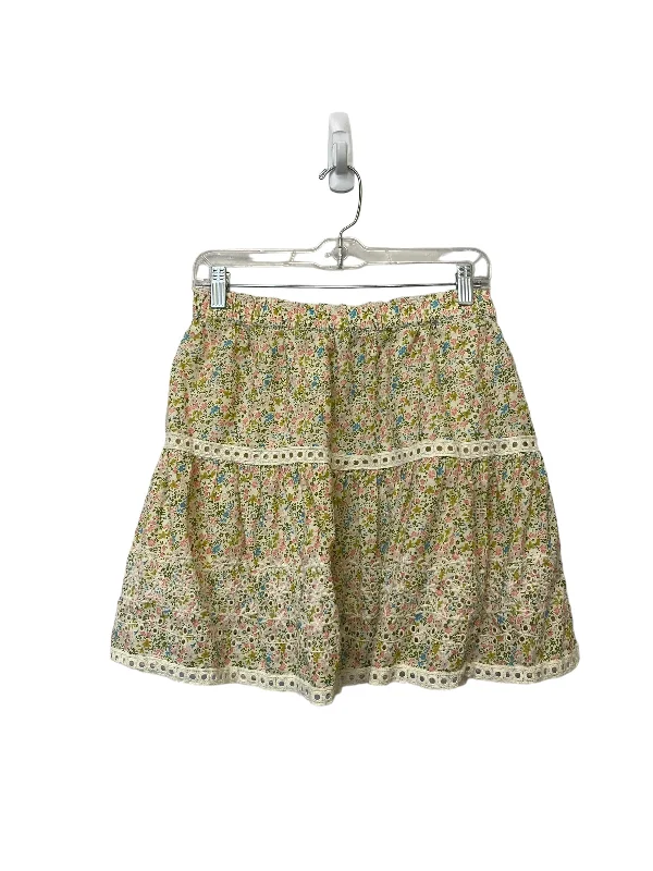 Floral Print Skirt Mini & Short Clothes Mentor, Size L