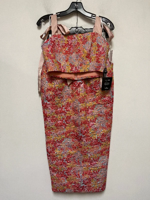 Floral Print Skirt Set 2pc Lulus, Size 2