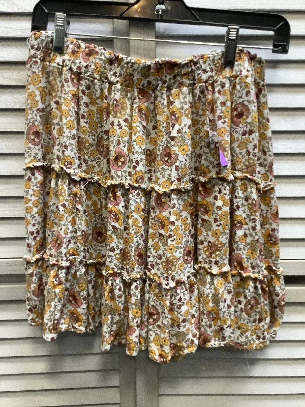 Flowered Skirt Mini & Short Cynthia Rowley, Size L