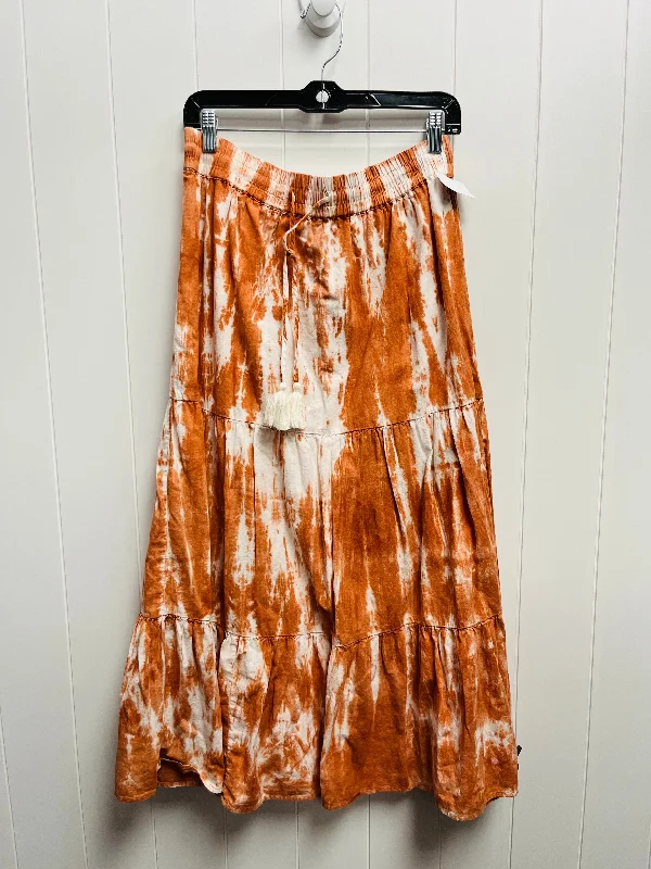 Orange Skirt Maxi New Directions, Size L