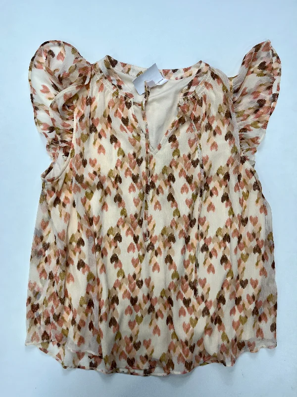 Peach Blouse Short Sleeve Lc Lauren Conrad, Size M