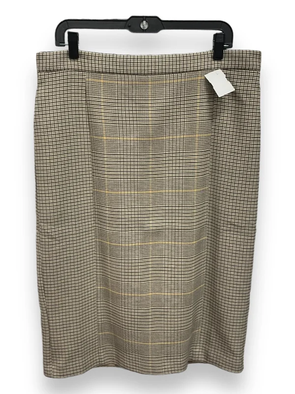 Plaid Pattern Skirt Midi Ann Taylor, Size 14