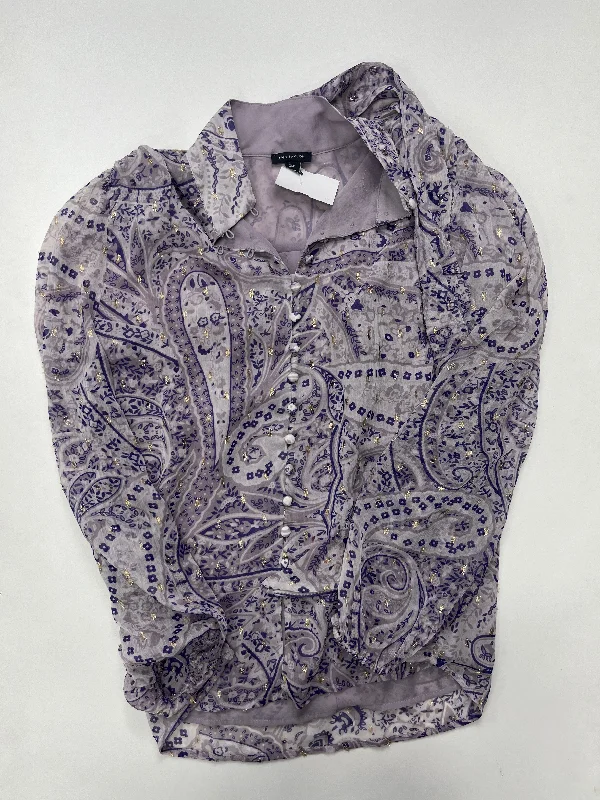 Purple Blouse Long Sleeve Ann Taylor, Size Petite   Xs