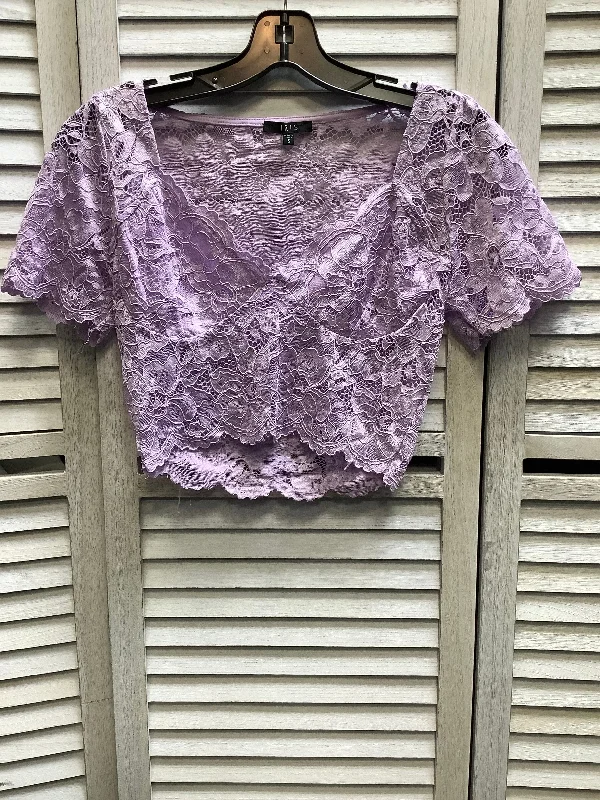 Purple Blouse Short Sleeve Iris, Size S