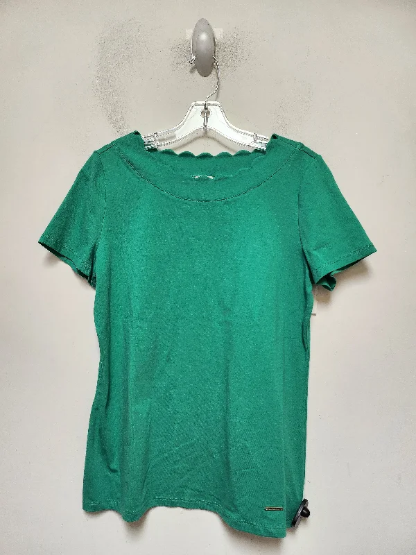 Top Short Sleeve Basic By Anne Klein In Green, Size: M