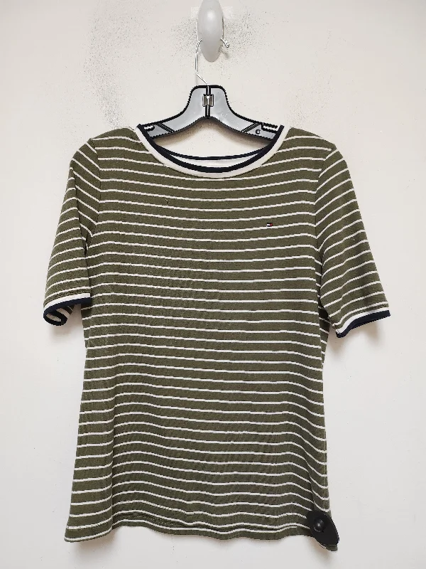 Top Short Sleeve Basic By Tommy Hilfiger In Striped Pattern, Size: M