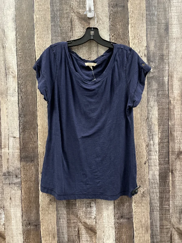 Top Short Sleeve By Banana Republic In Navy, Size: Xl