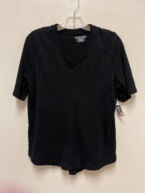 Top Short Sleeve By Chicos In Black, Size: M