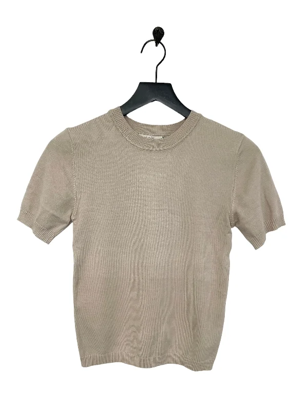 Top Short Sleeve By Cmc In Tan, Size: Xs