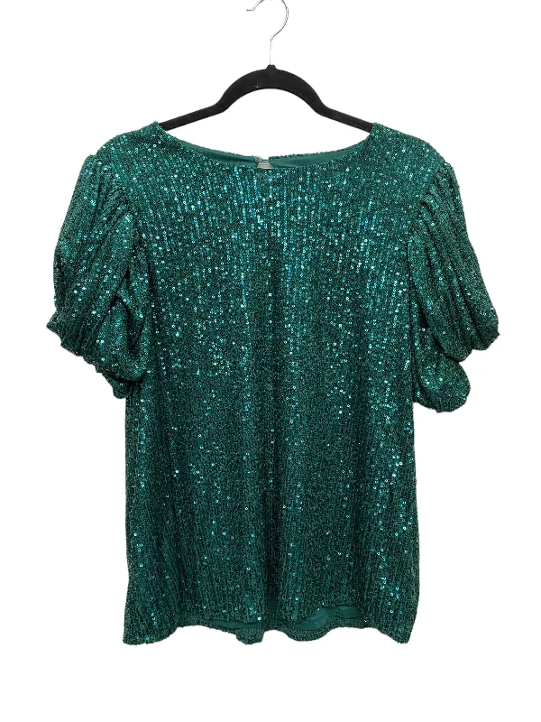 Top Short Sleeve By Entro In Green, Size: L