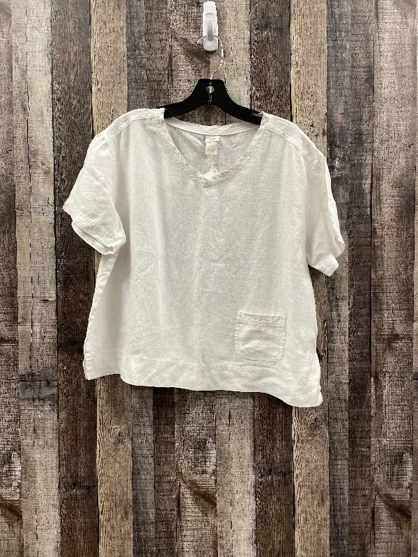 Top Short Sleeve By J. Jill In White, Size: S