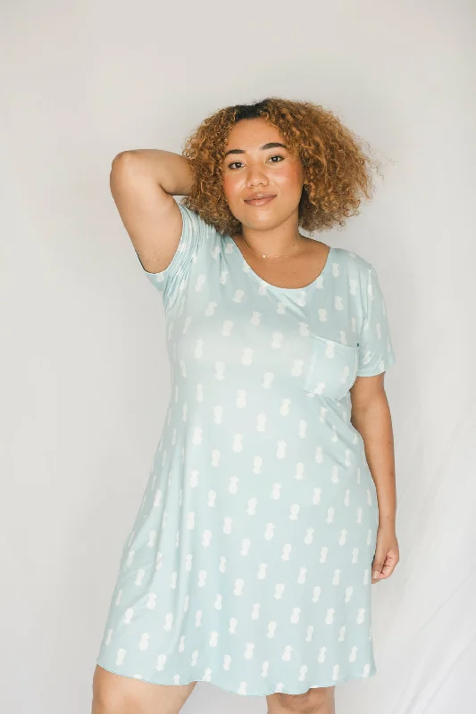 Cozy Pineapple Sleeve Night Gown