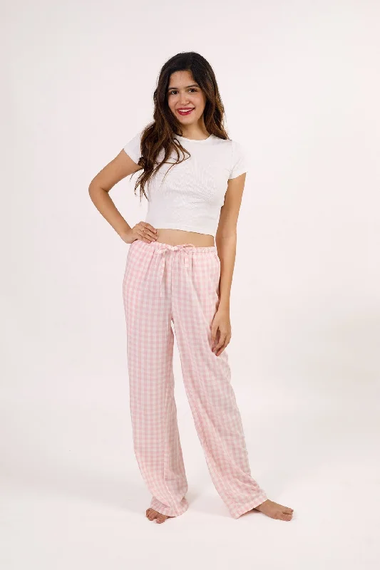 Candy Checked Pink Ultra-soft Cotton Women's Pajama