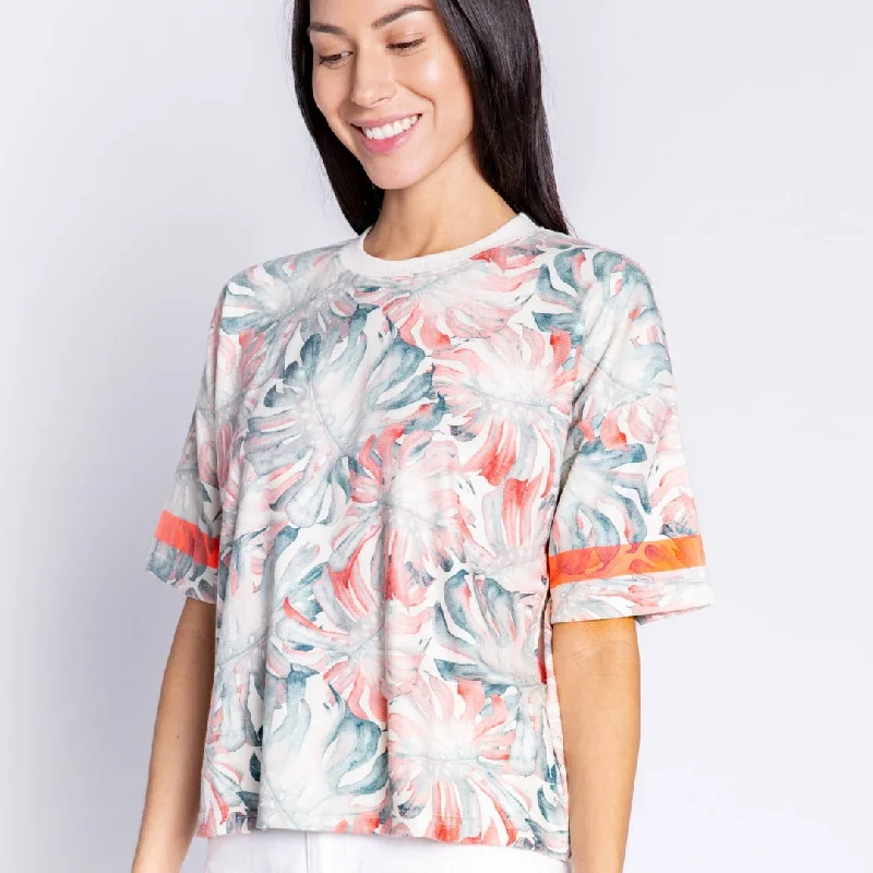 P.J Salvage Tropic Like Its Hot Short Sleeve Top