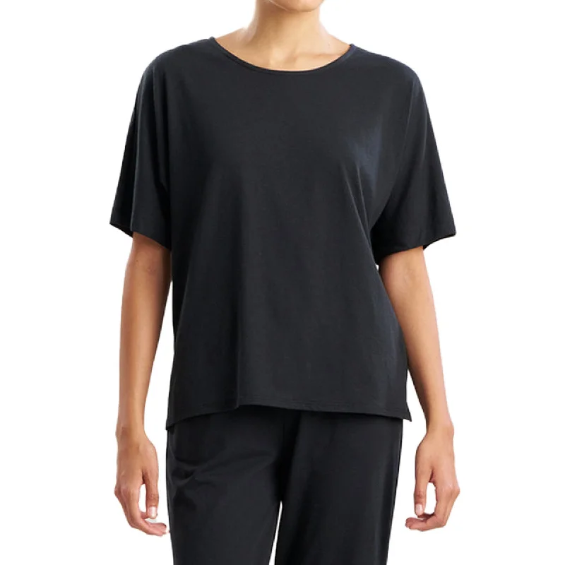 UC5233 Breeze Scoop Dolman Lounge Short Sleeve Top | Black