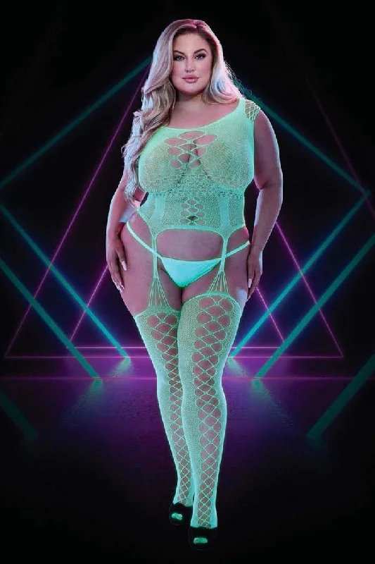 Plus size Bodystocking glow in the dark